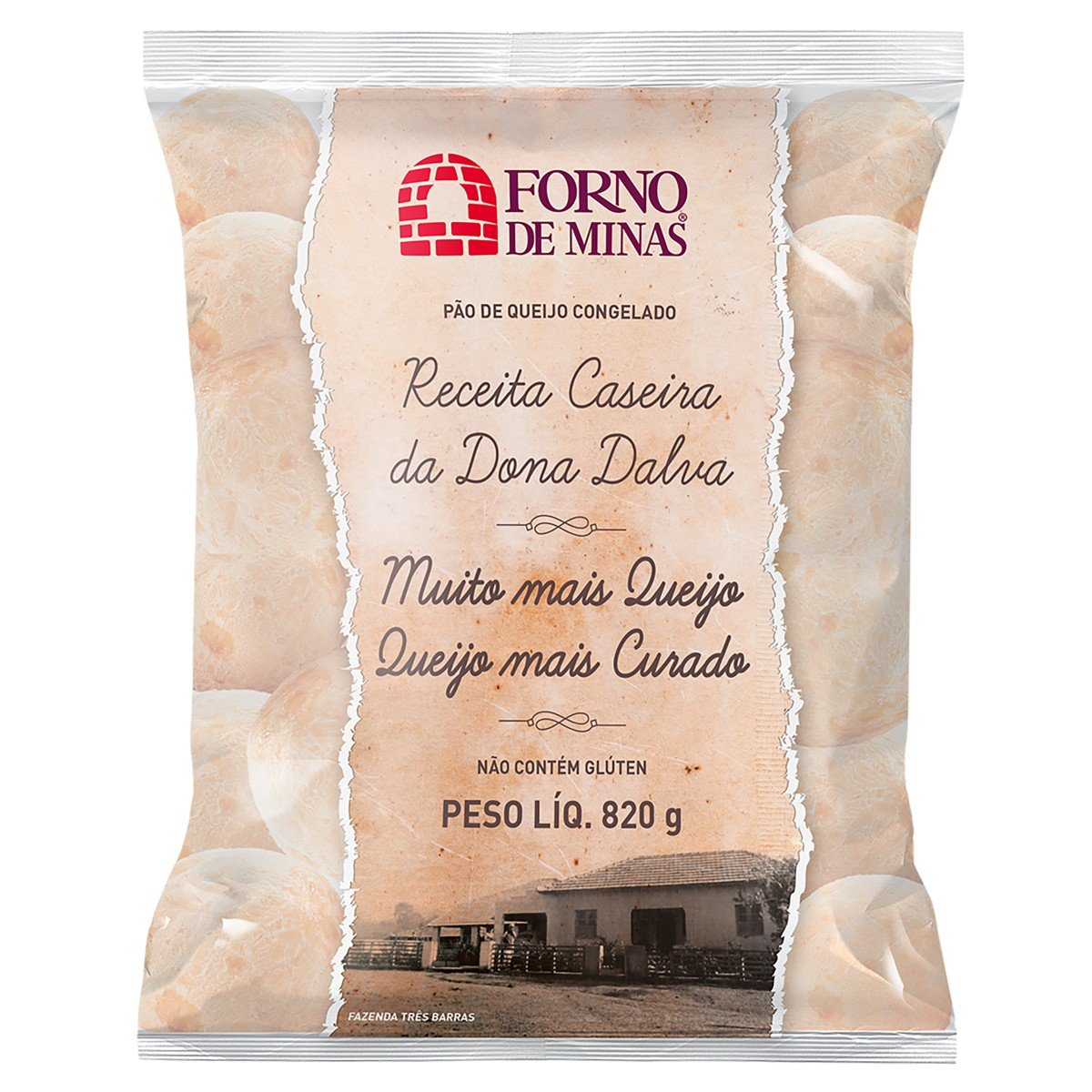 Pão de Queijo Congelado Forno de Minas Pacote 820g