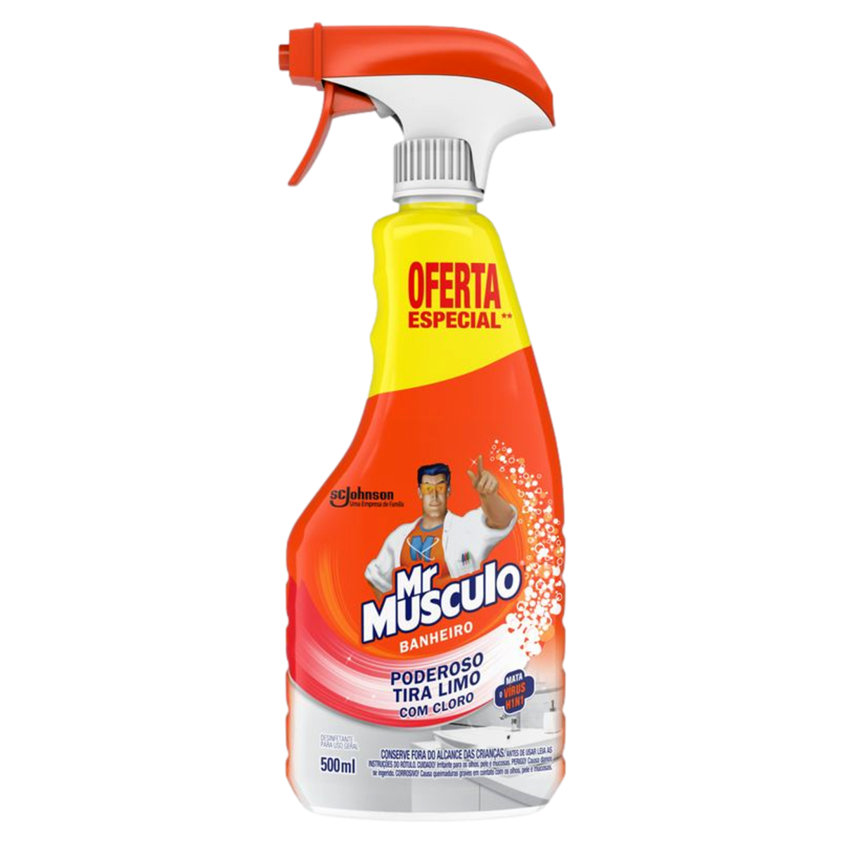 Desinfetante Banheiro Tira-Limo Mr Músculo Frasco 500ml Borrifador Oferta Especial