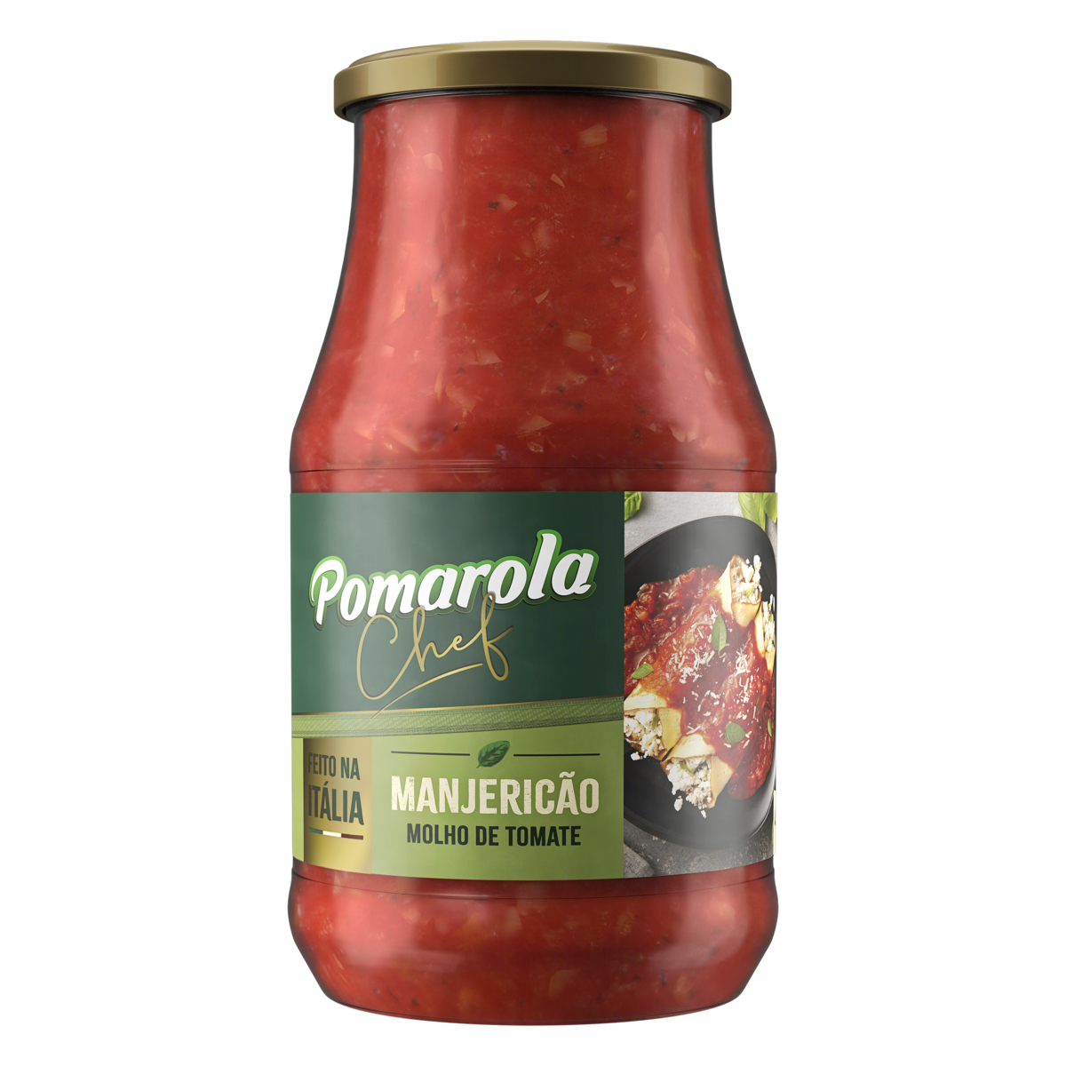 Molho de Tomate Manjericão Pomarola Vidro 420g