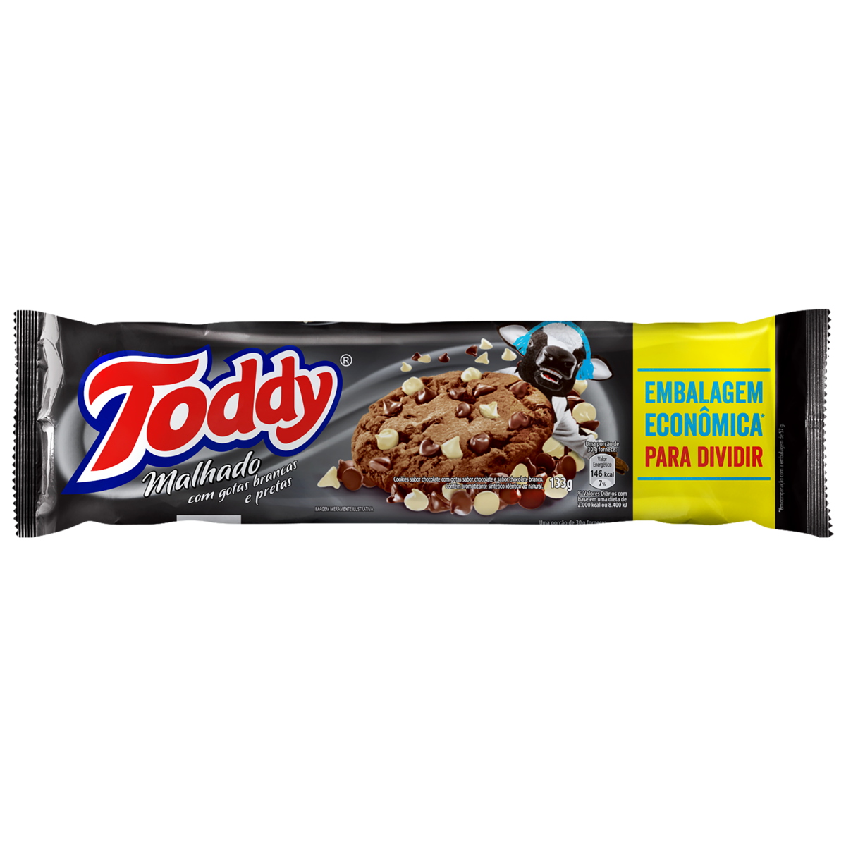 Biscoito Cookie Baunilha Com Gotas De Chocolate Toddy Pacote 57G
