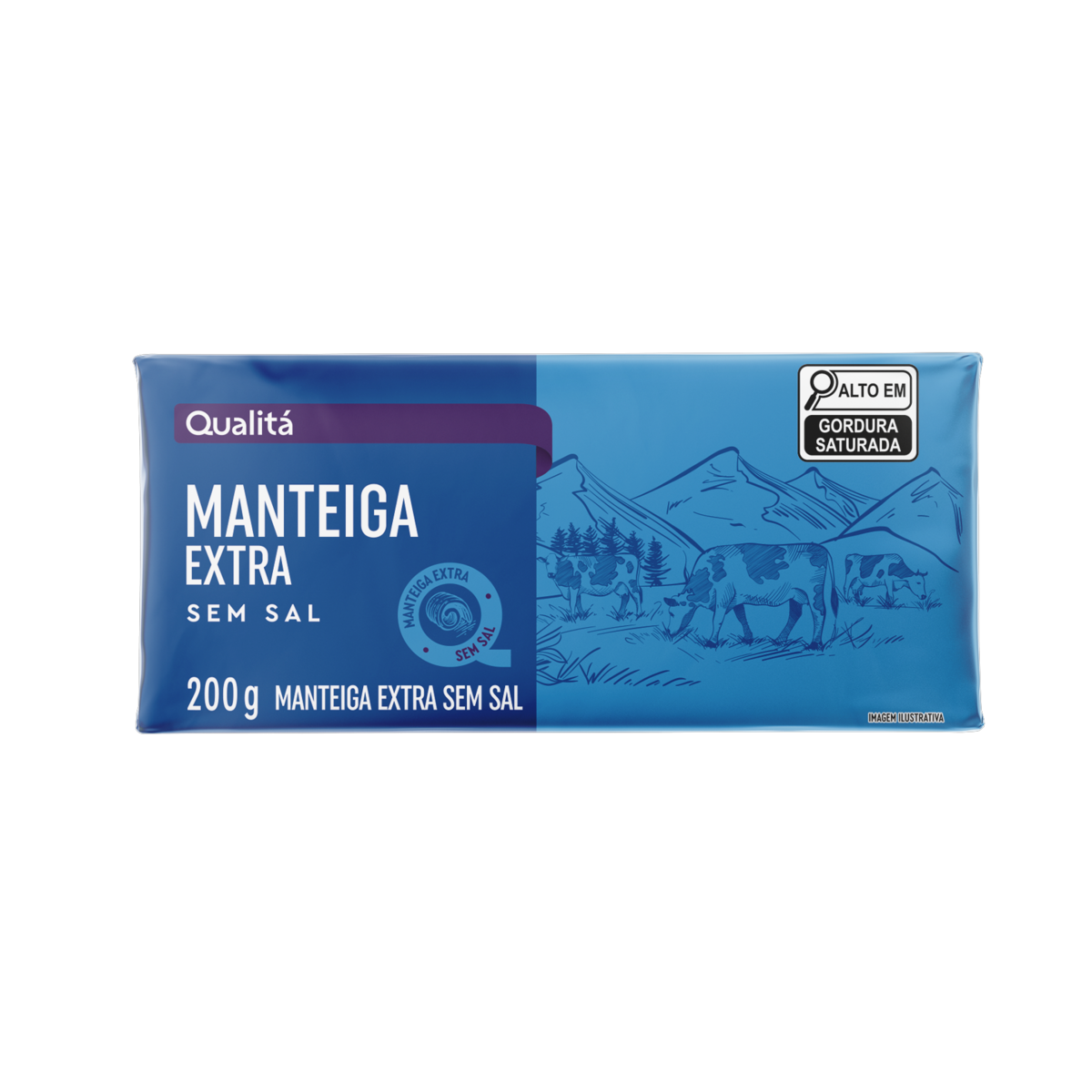 Manteiga Extra sem Sal Qualitá 200g