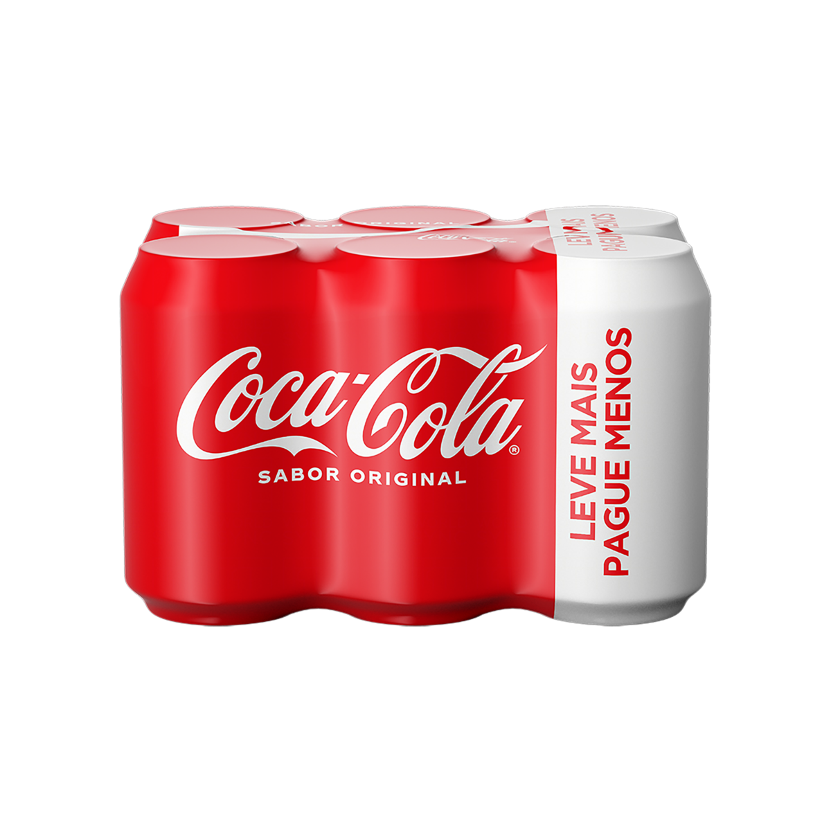 Pack Refrigerante Coca-Cola Original Lata 6 Unidades 350ml Cada Leve Mais Pague Menos