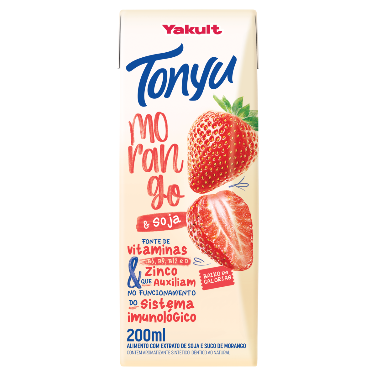 Bebida à Base de Soja Morango Yakult Tonyu Caixa 200ml