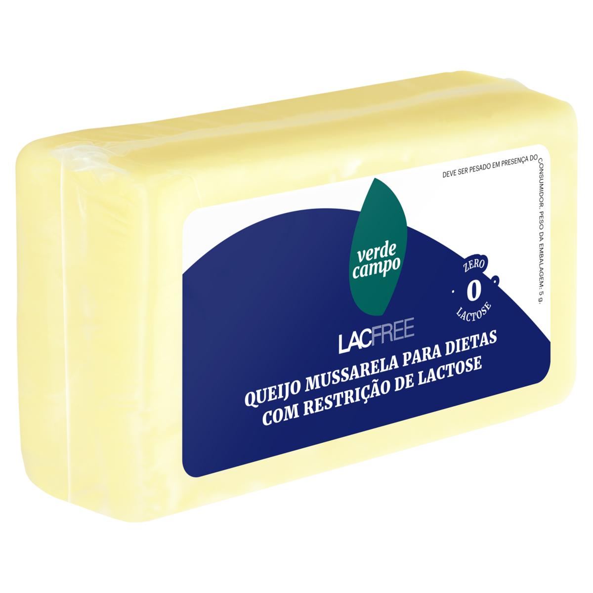 Queijo Mussarela Lanche sem Lactose Verde Campo 450g