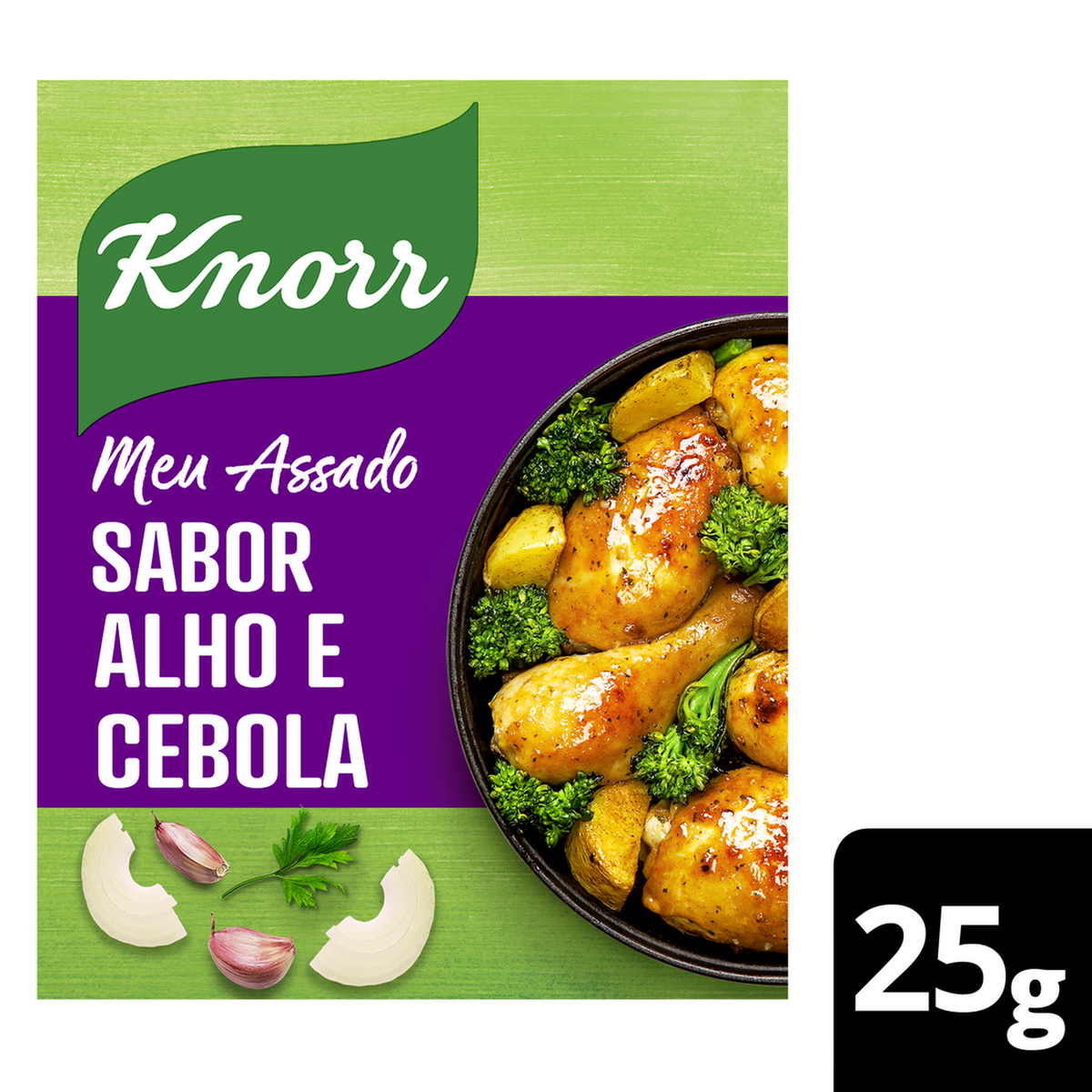Tempero Pó Alho e Cebola Knorr Meu Assado Pacote 25g