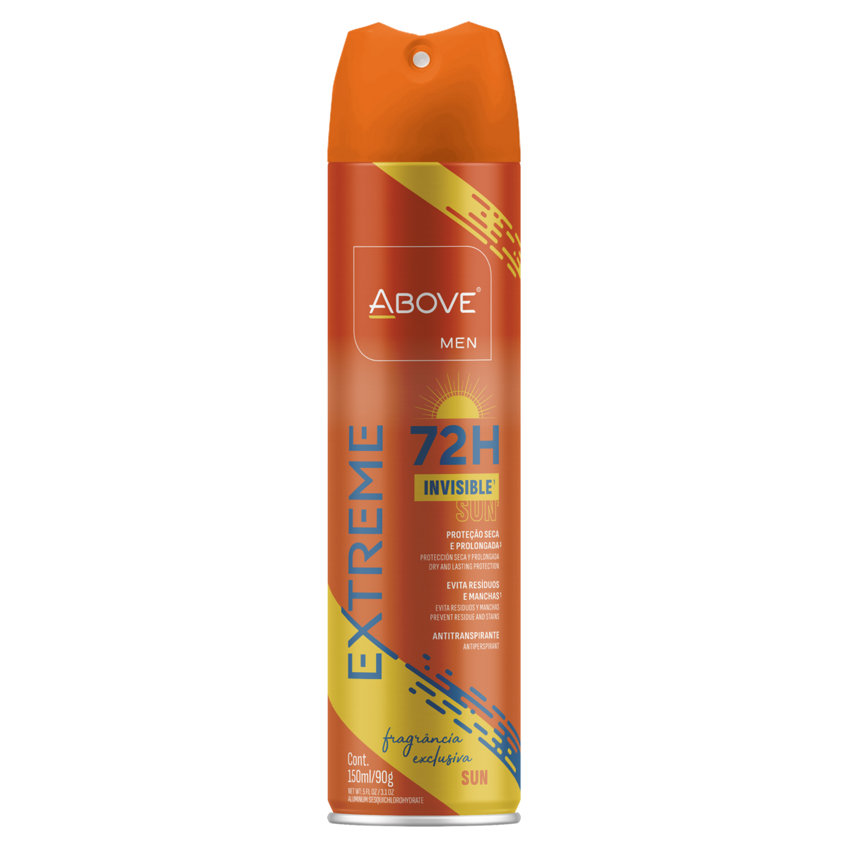Antitranspirante Aerossol Invisible Sun Above Men Extreme 150ml Spray