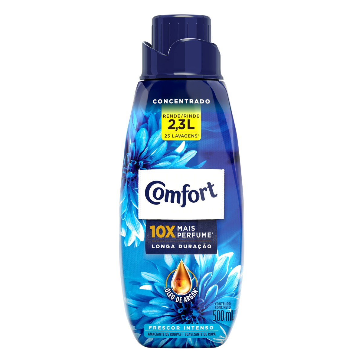 Amaciante de Roupa Concentrado Frescor Intenso Comfort Frasco 500ml