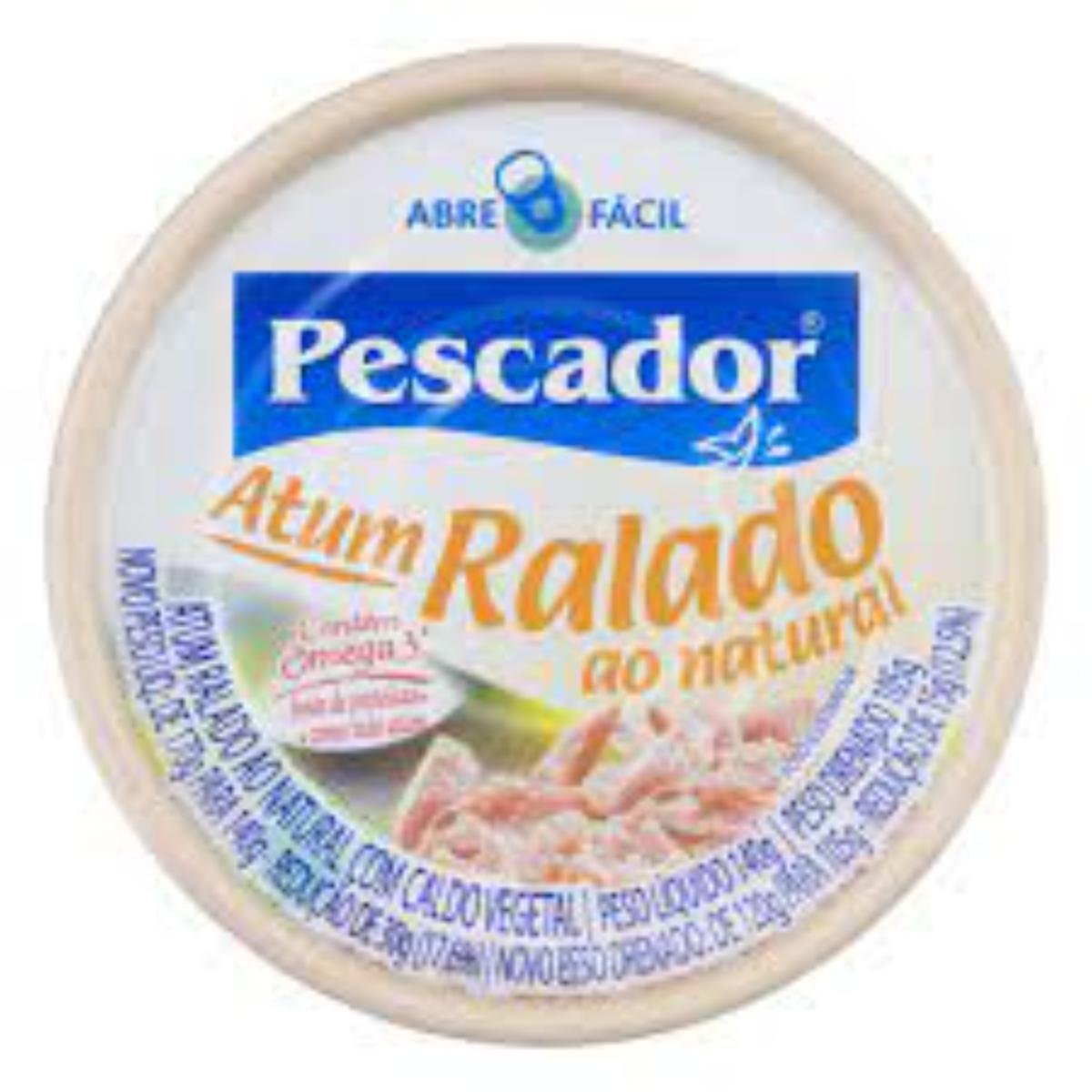 Atum Ralado em Óleo com Caldo Vegetal Pescador Lata 105g