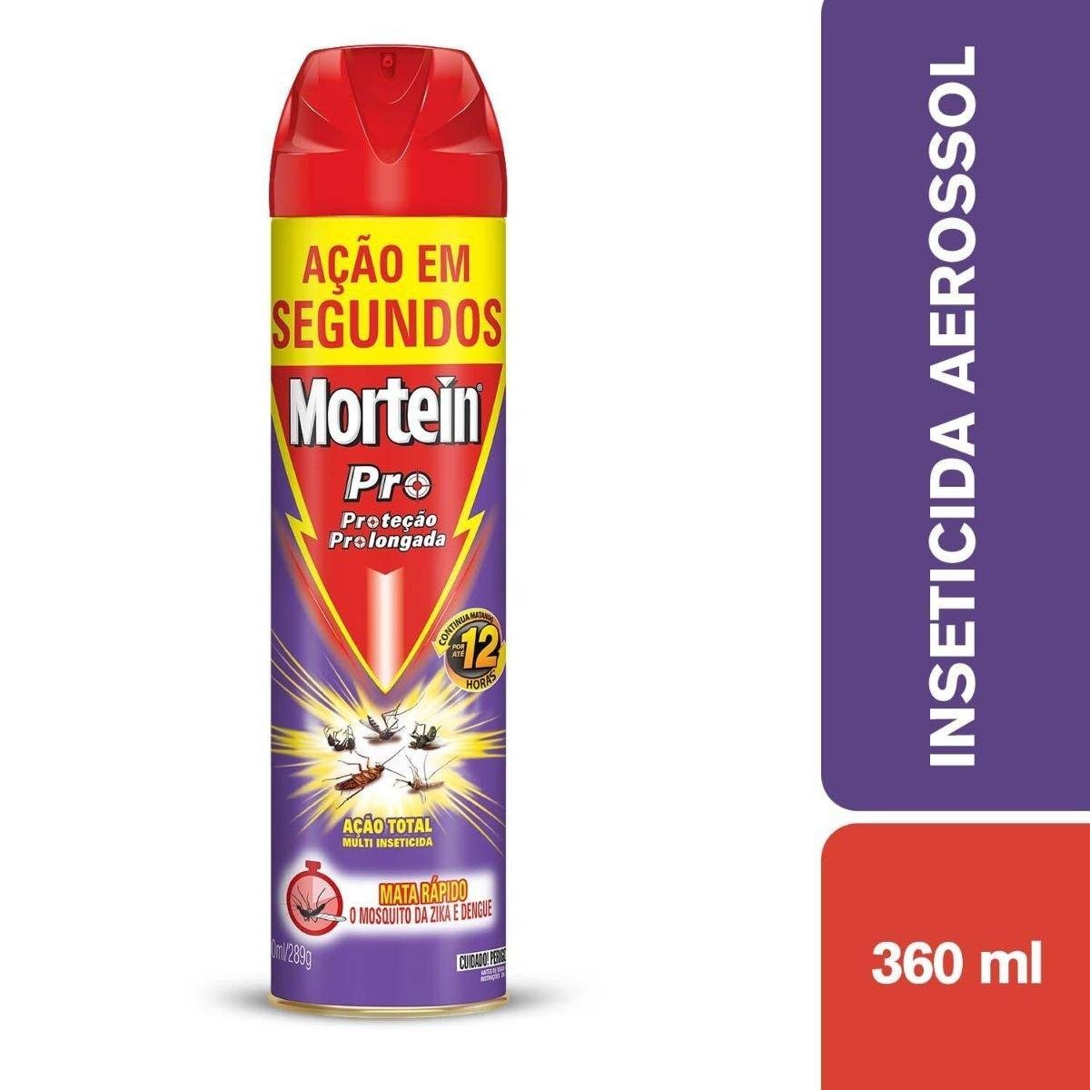 Multi-Inseticida Aerossol Ação Total Mortein Pro Frasco 360ml Spray Embalagem + Econômica