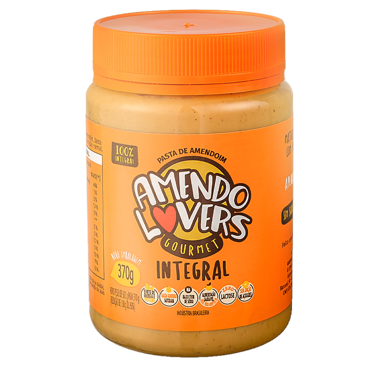 Pasta de Amendoim AMENDO LOVERS Zero Lactose 370g