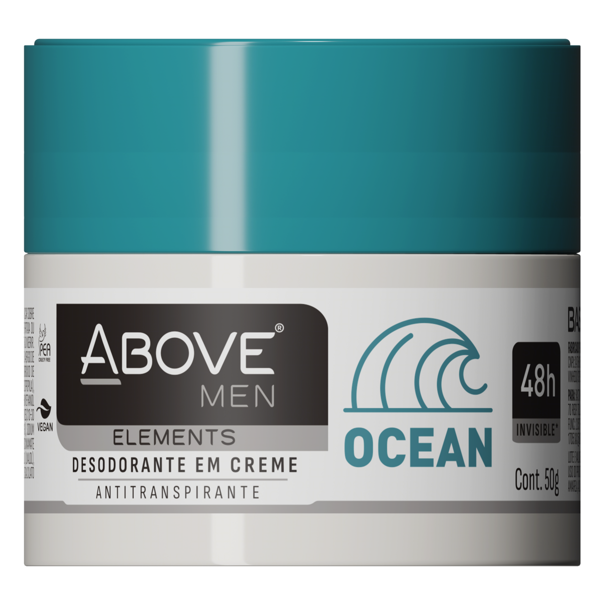 Antitranspirante Creme Invisible Ocean Above Men Elements 50g