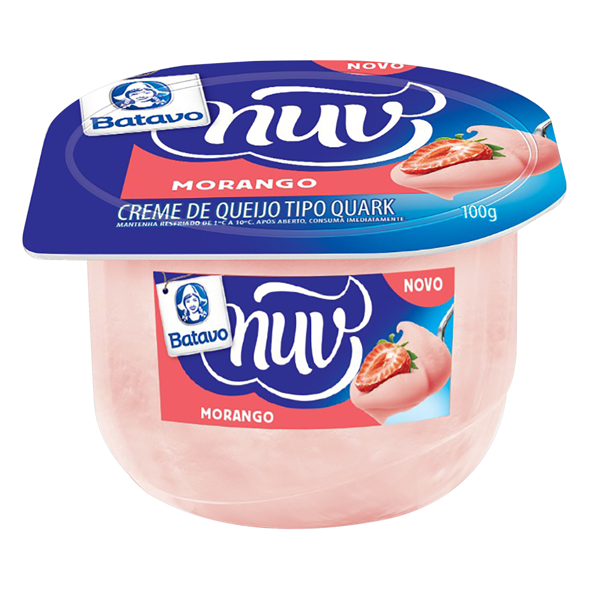Creme Quark Morango Batavo Nuv Pote 100g