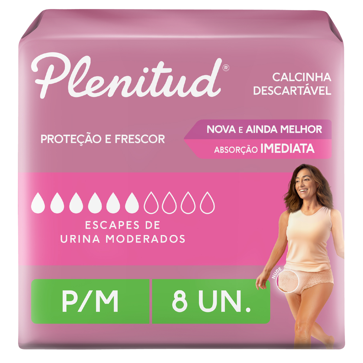 Roupa Íntima Plenitud Femme para Incontinência P/M-8 un
