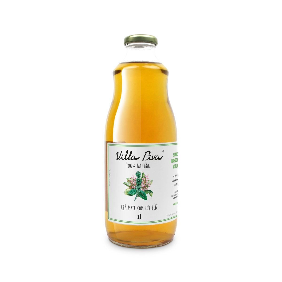 Chá Mate Hortelã Villa Piva Garrafa 1l