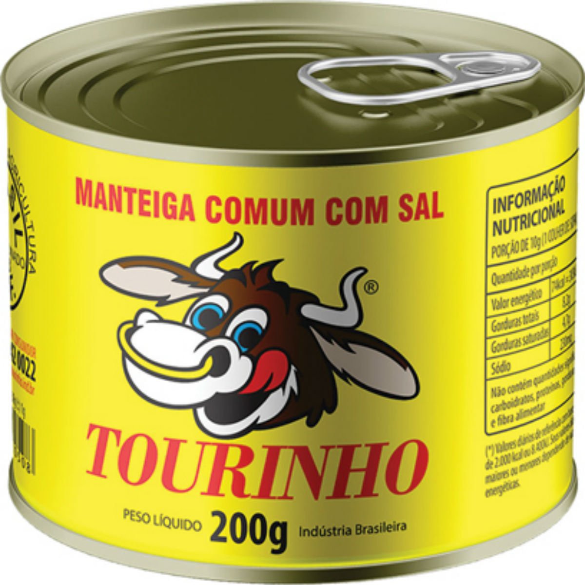 Manteiga de Primeira Qualidade com Sal Tourinho Lata 200g