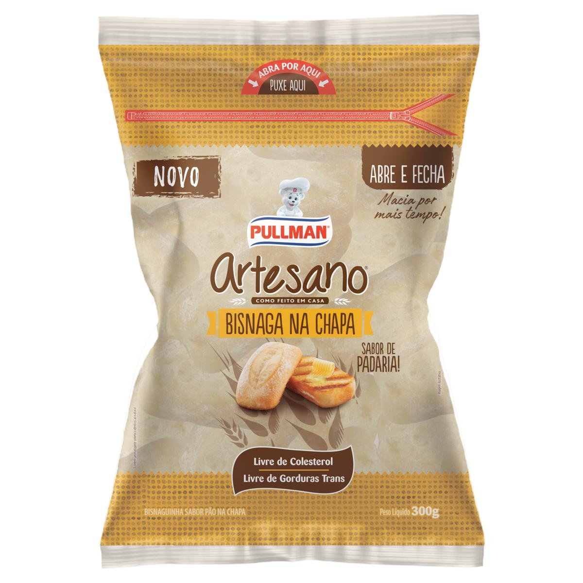 Pão Bisnaguinha na Chapa Pullman Artesano Pacote 300g