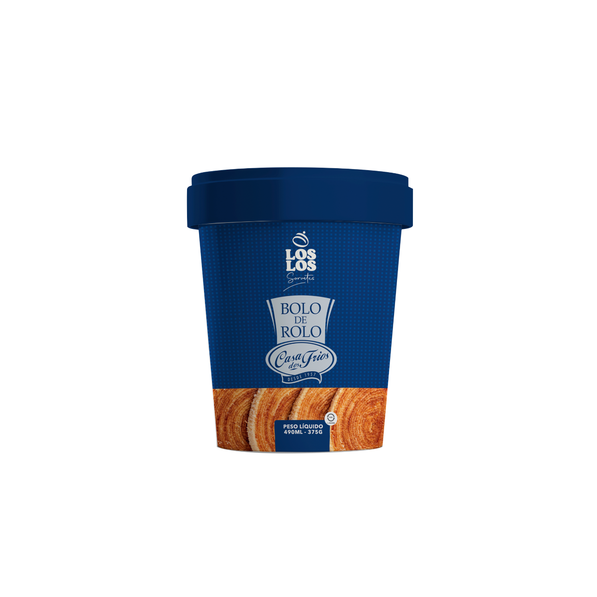 Sorvete Bolo de Rolo de Goiabada Los Los Pote 490ml