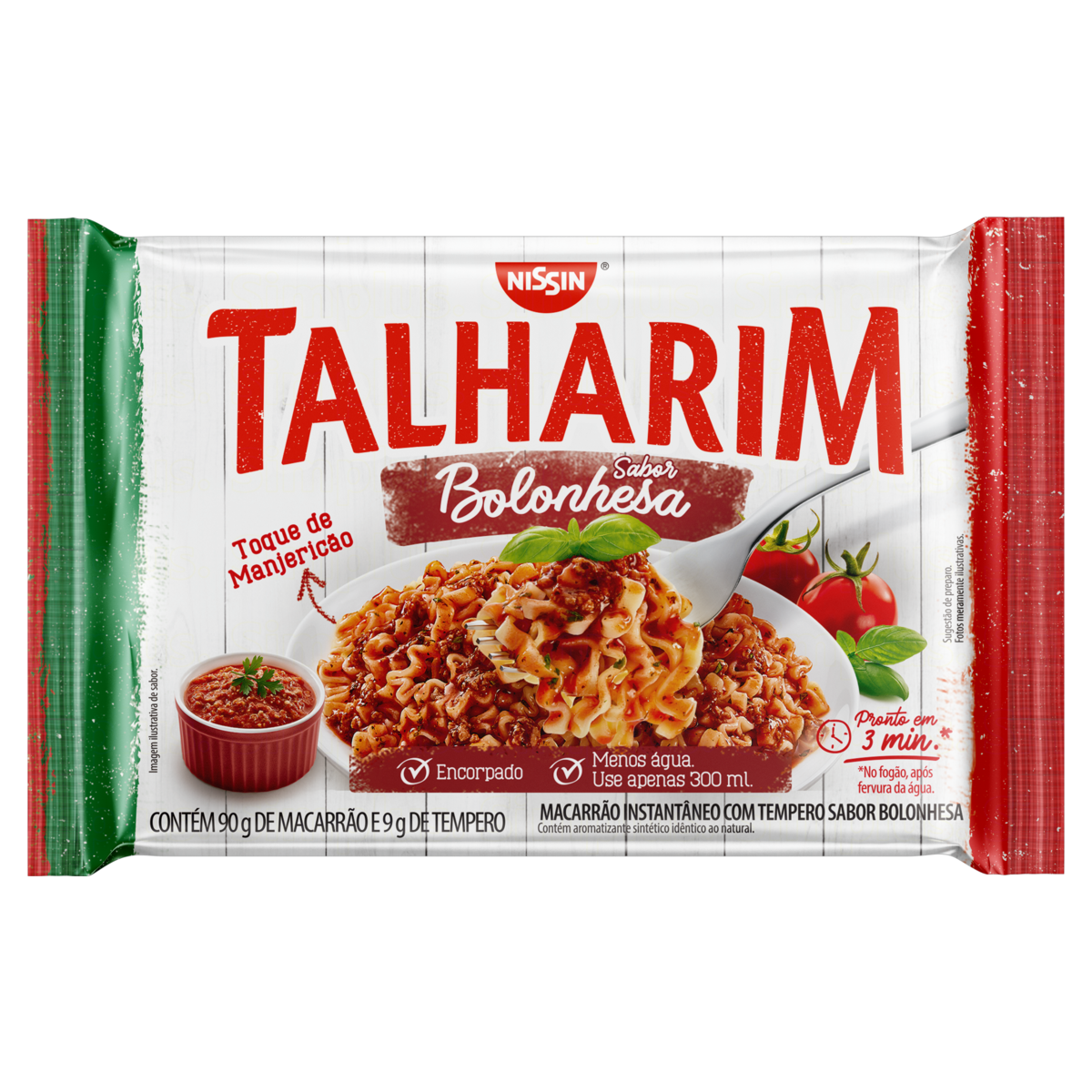 Macarrão Instantâneo de Bolonhesa Nissin Miojo Talharim Pacote 99g