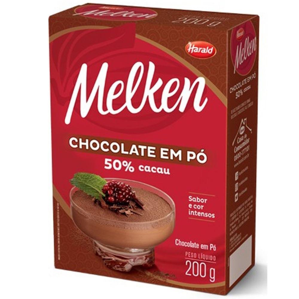 Chocolate Em Po Melken 50% Cacau 200g Harald