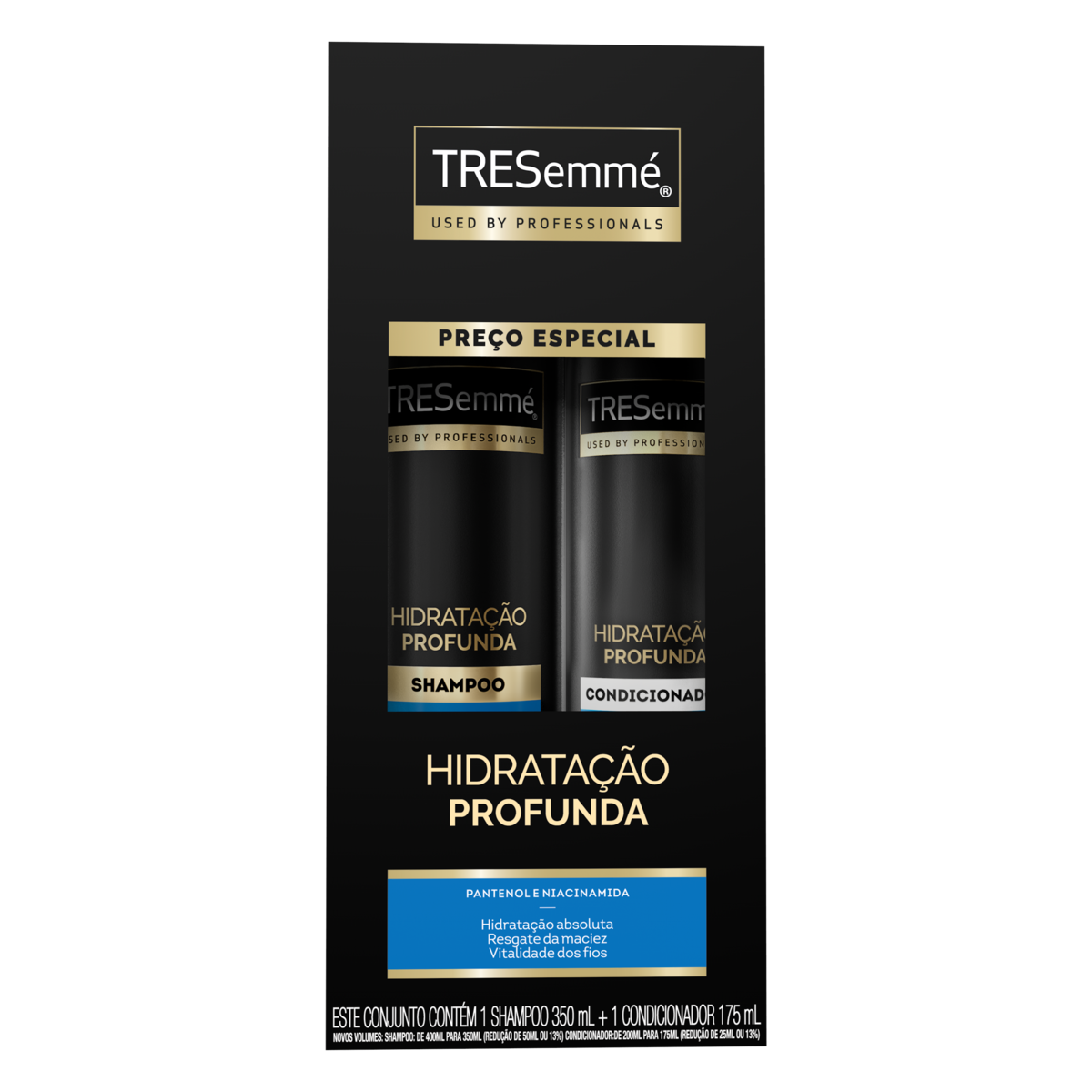 Kit Shampoo 350ml + Condicionador 175ml Tresemmé Hidratação Profunda