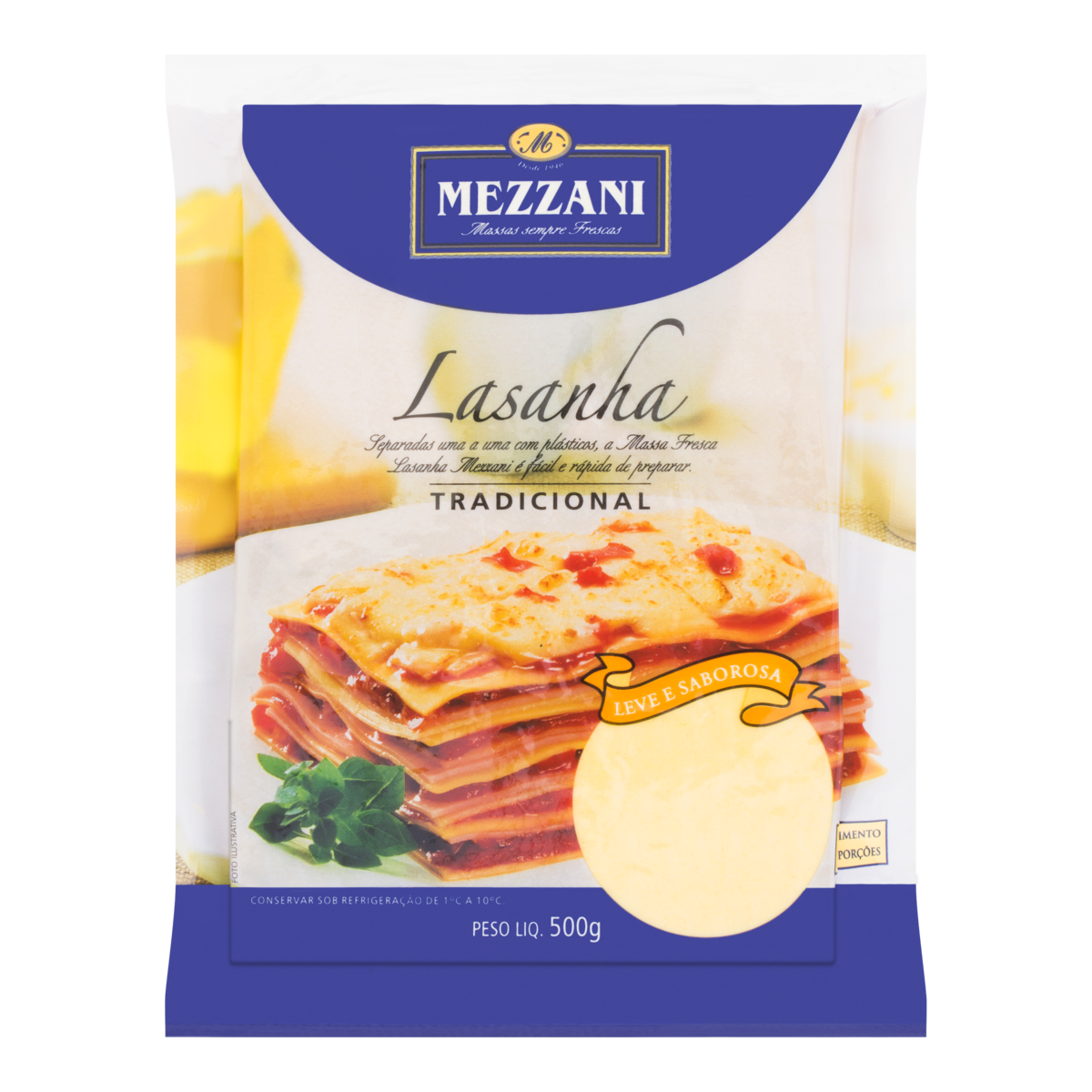 Massa para Lasanha Mezzani Pacote 500g