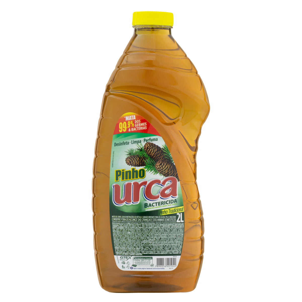 Desinfetante Bactericida Tradicional Pinho Urca Frasco 2l