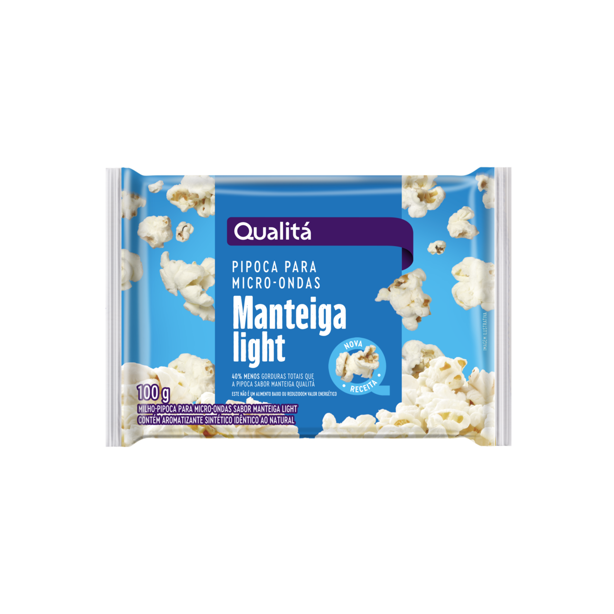 Pipoca para Microondas Light Sabor Manteiga QUALITÁ 100g