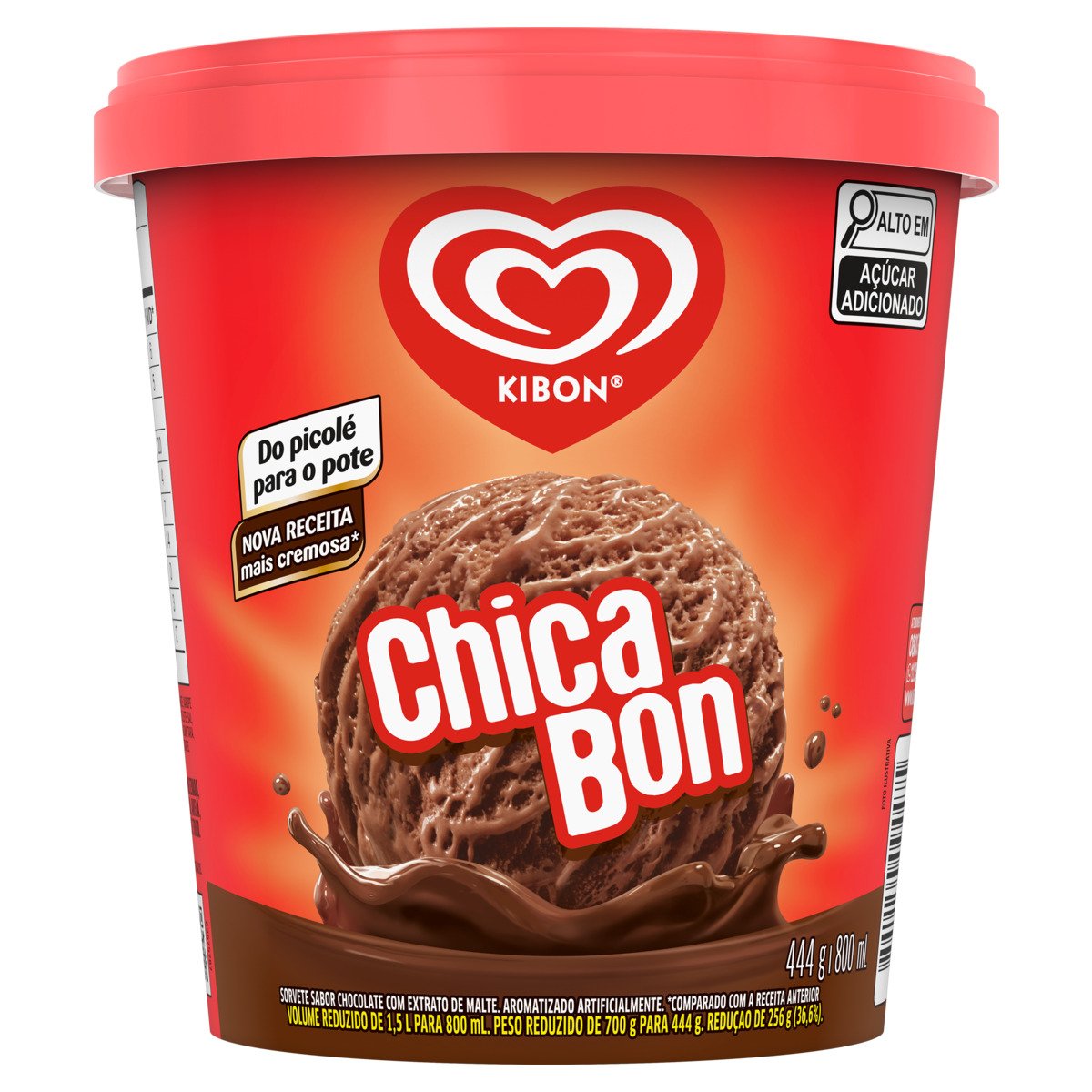 Sorvete Kibon Chicabon Pote 800ml