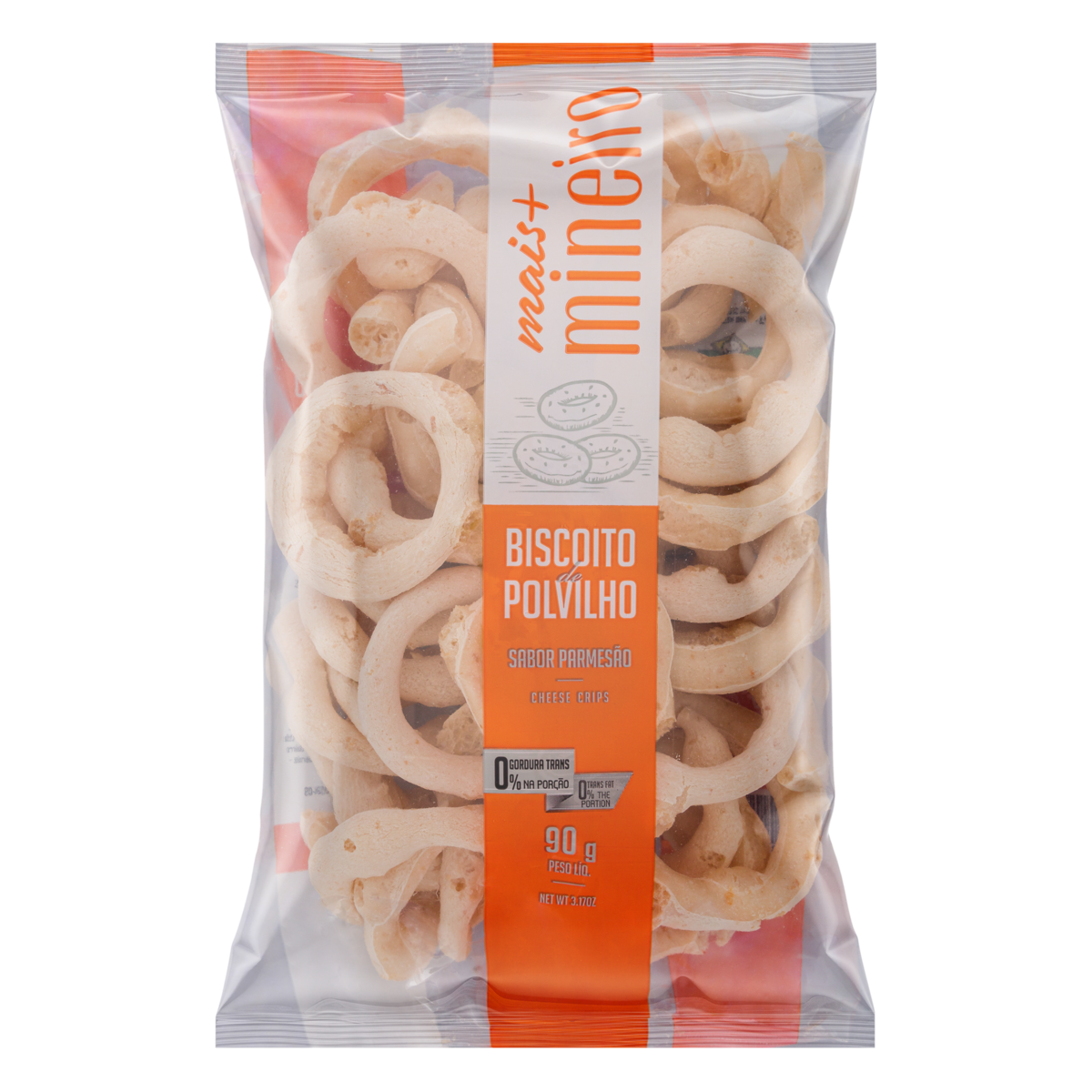 Biscoito de Polvilho Parmesão Mais Mineiro Pacote 90g