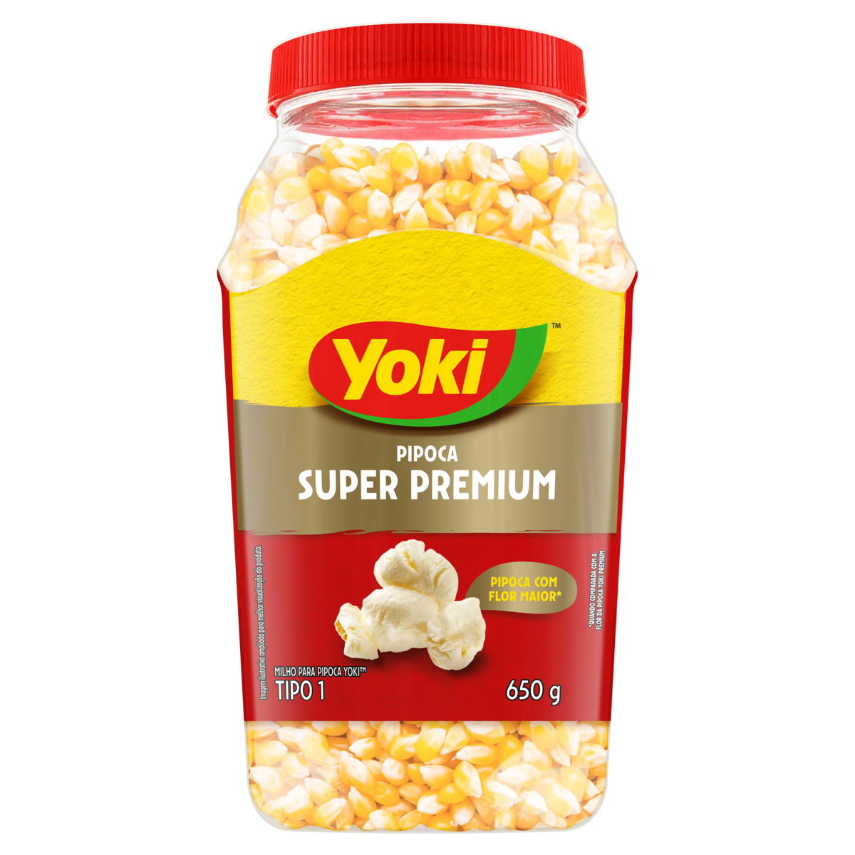 Milho para Pipoca Super Premium Tipo 1 YOKI Pote 650g