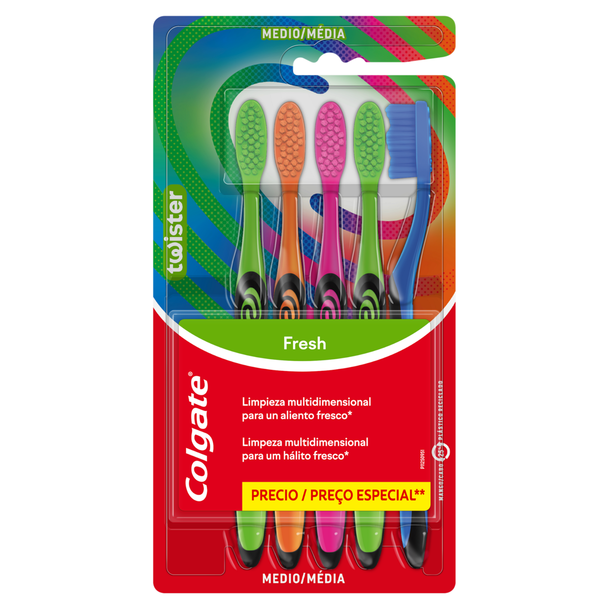 Pack Escova Dental Média Colgate Colors 5 Unidades
