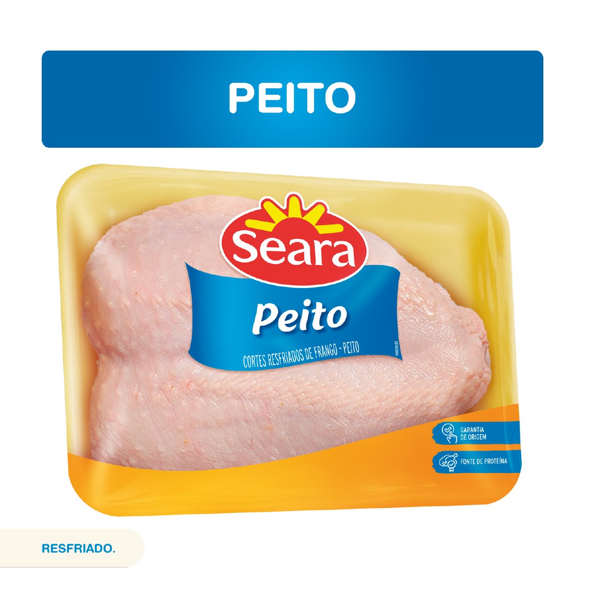 Peito de Frango com Osso Resfriado Bandeja Seara 1,2Kg