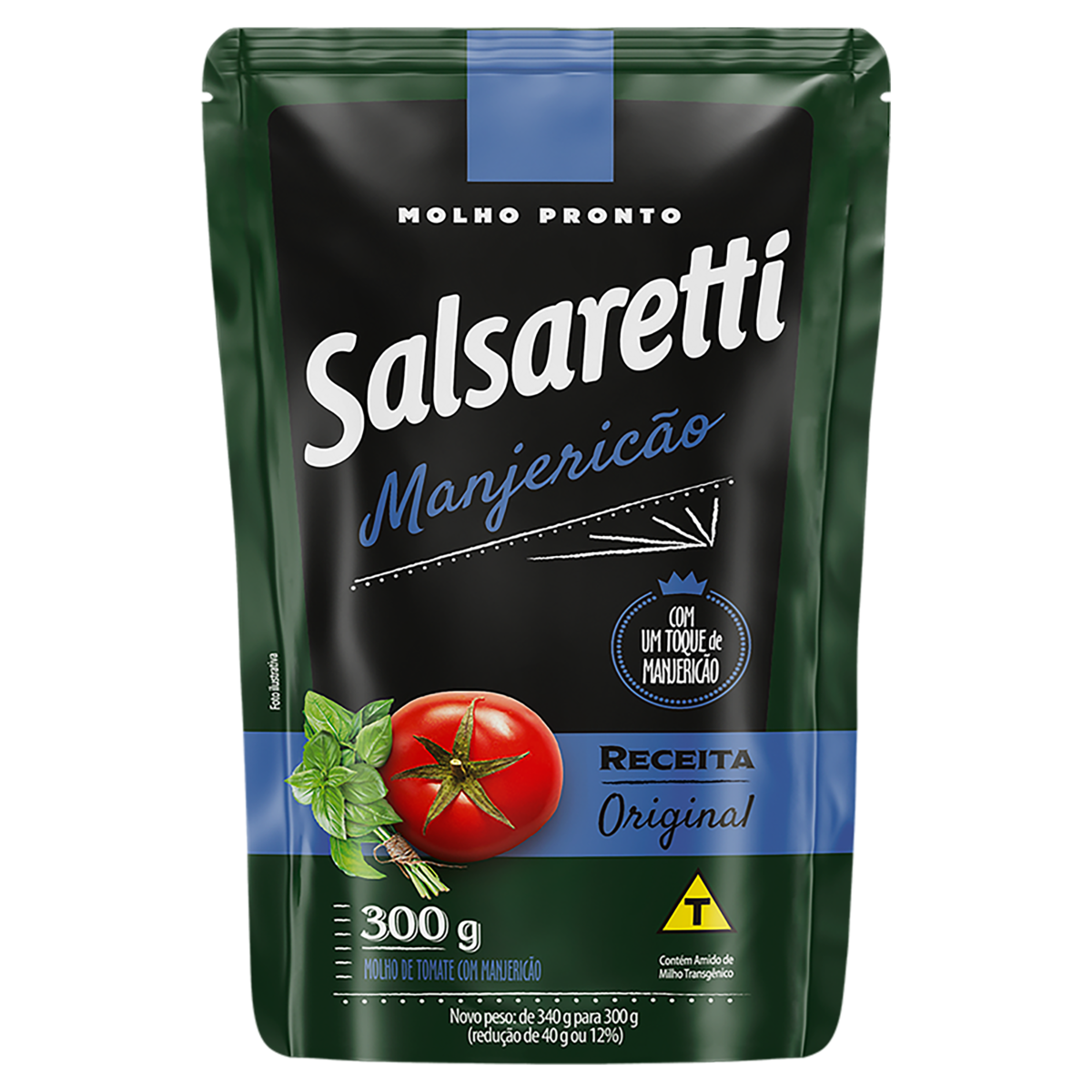 Molho de Tomate com Manjericão Salsaretti Sachê 300g