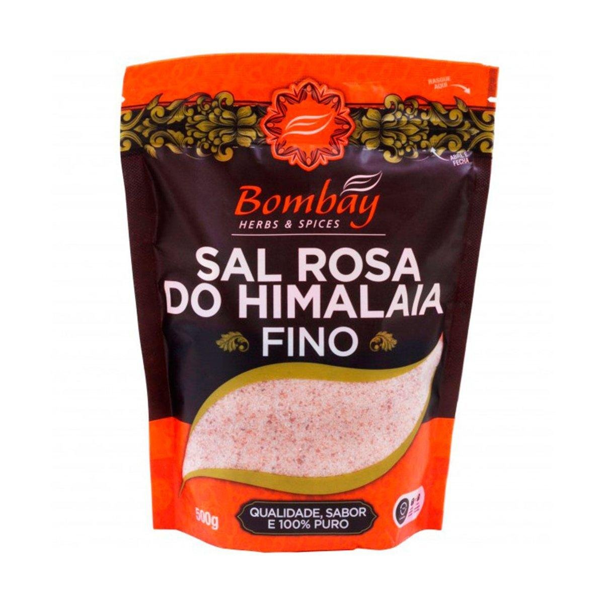Sal Rosa do Himalaia Fino Bombay Herbs e Spices Pouch 500g
