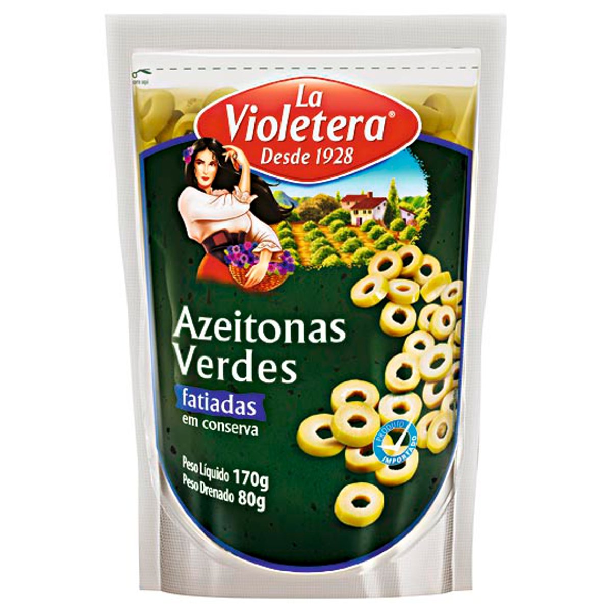 Azeitona Verde Fatiada LA VIOLETERA Sachê 80g