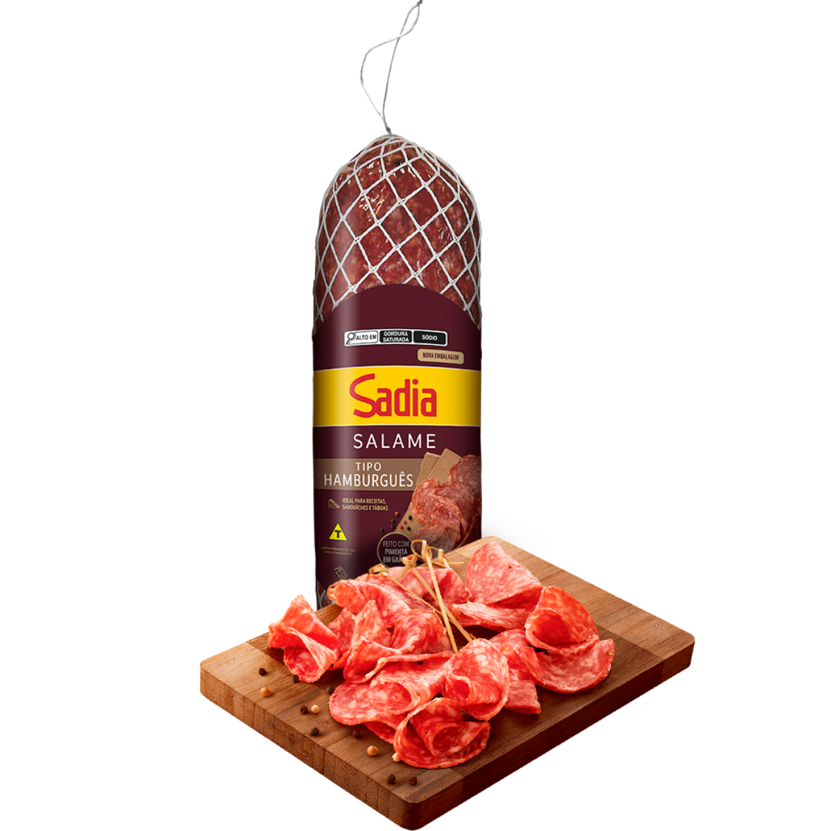 Salame Hamburgues Fatiado SADIA Bandeja 1Kg