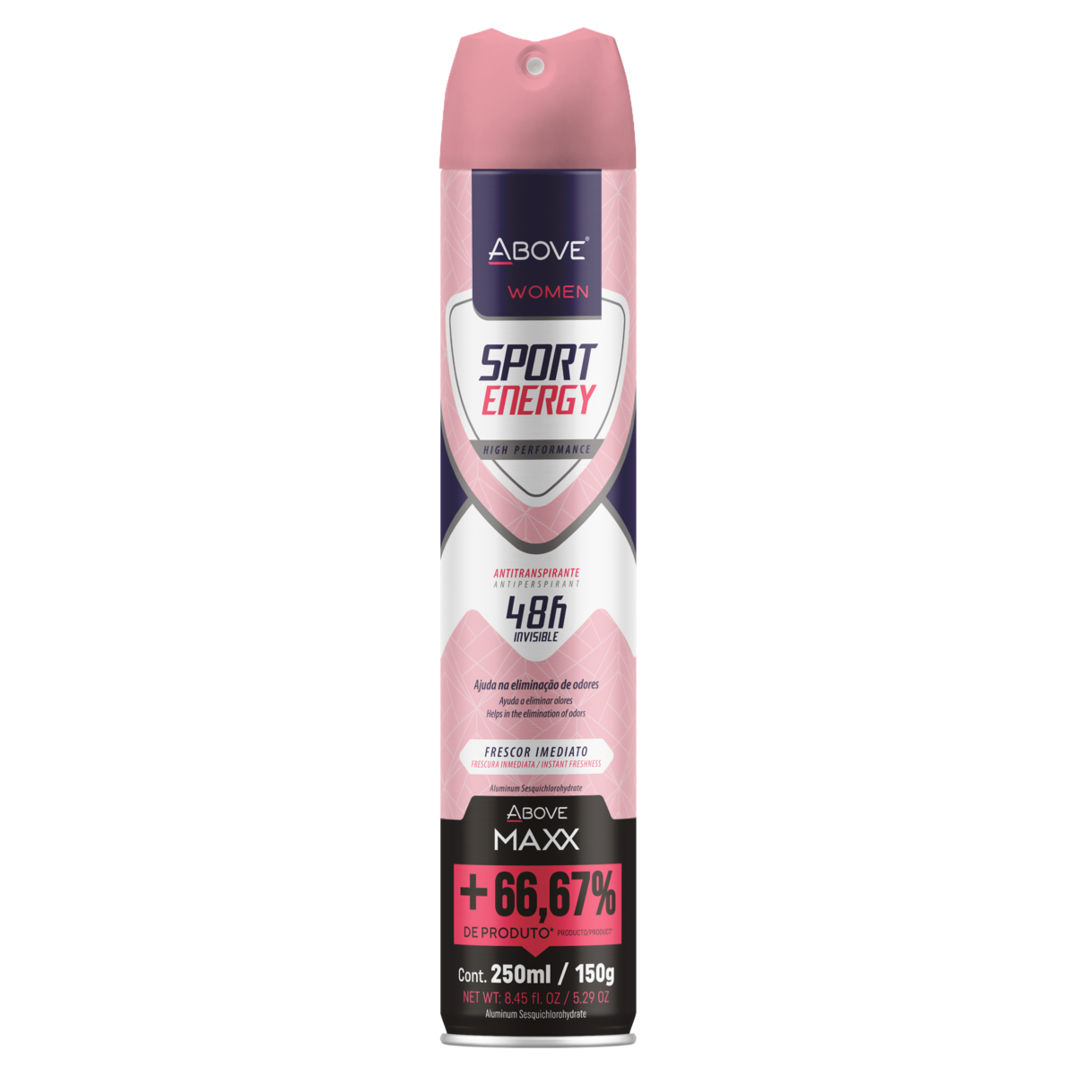 Antitranspirante Aerossol Invisible Sport Energy Above Women Maxx 250ml Spray