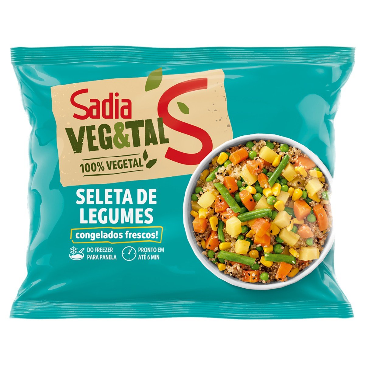 Seleta de Legumes Congelada Fresca Sadia Veg&Tal Pacote 300g