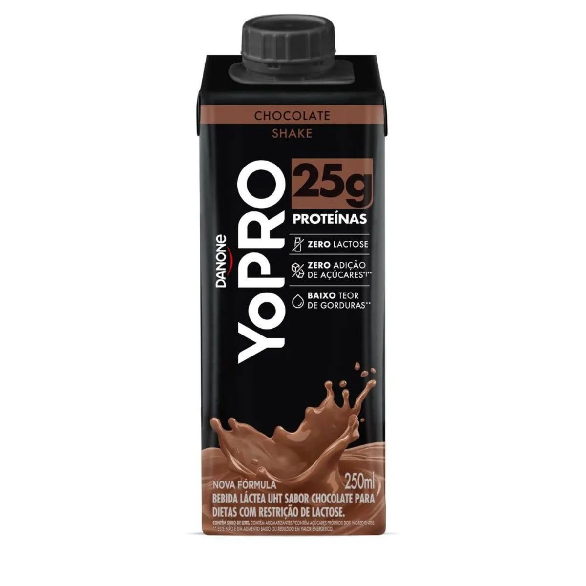 Bebida Láctea UHT Chocolate Zero Lactose Yopro 25g High Protein Caixa 250ml