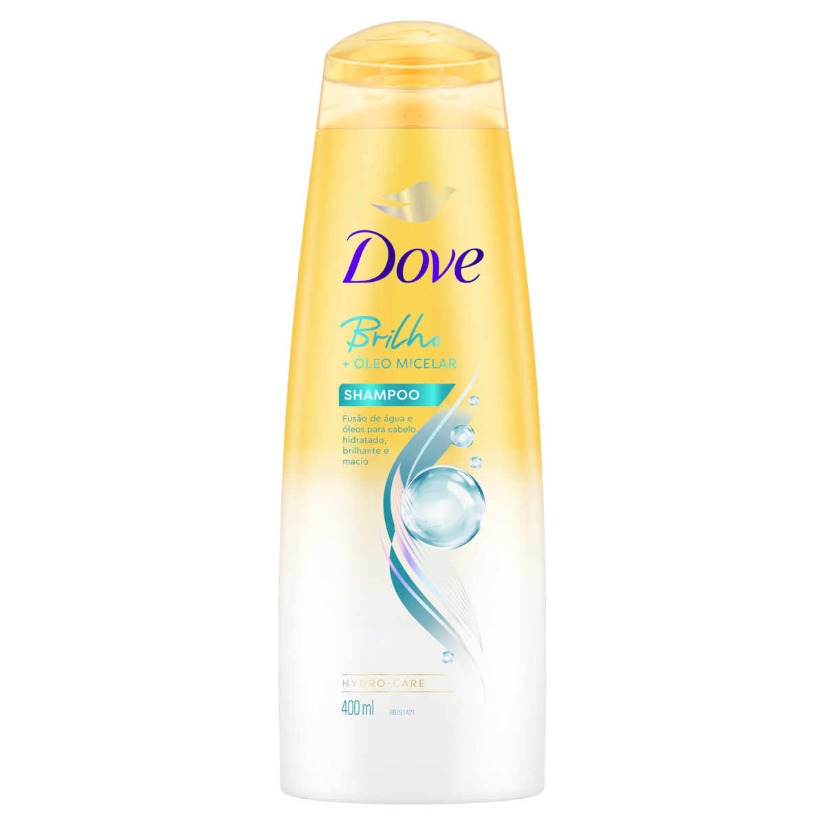 Shampoo Dove Brilho + Óleo Micelar Frasco 400ml