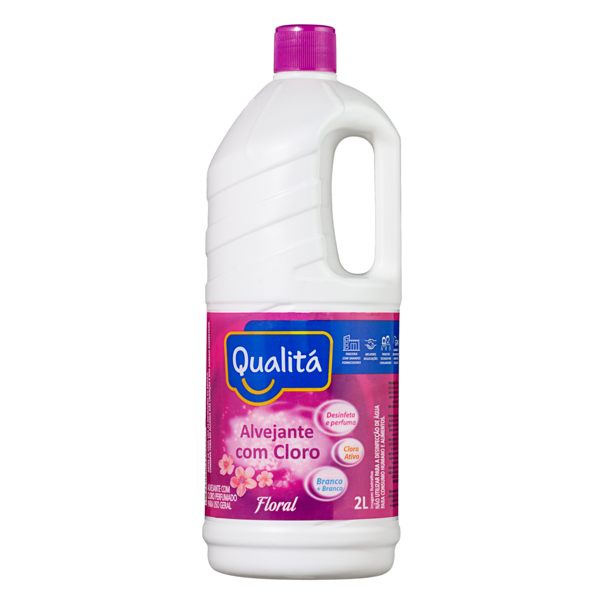 Alvejante Multiuso com Cloro Floral Qualitá Frasco 2l