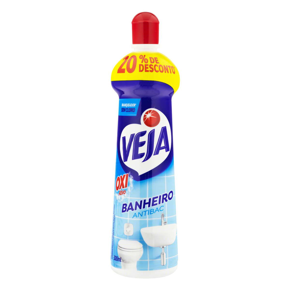 Branqueador Banheiro Veja Antibac Squeeze 500ml Grátis 20% de Desconto
