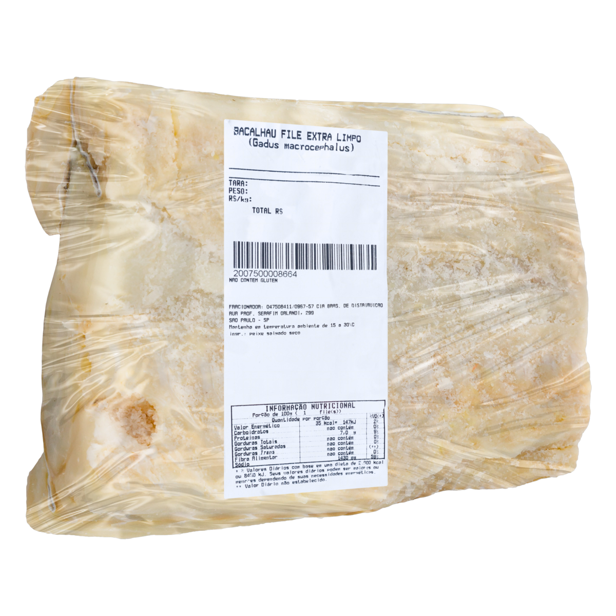 Filé De Bacalhau Do Porto Extra Limpo 1Kg