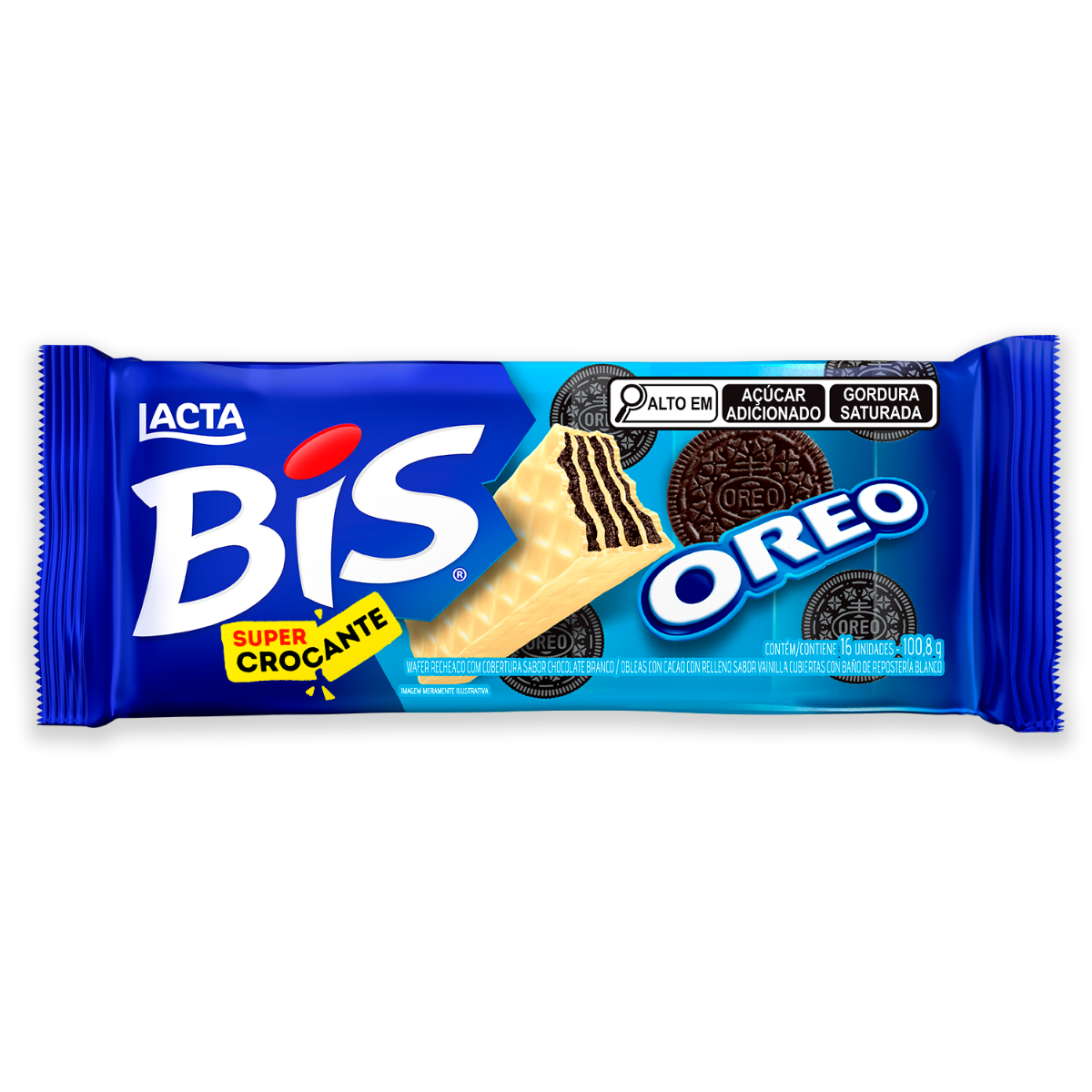 Bis Oreo (Wafer Recheado e com Cobertura sabor chocolate Branco) 100,8g