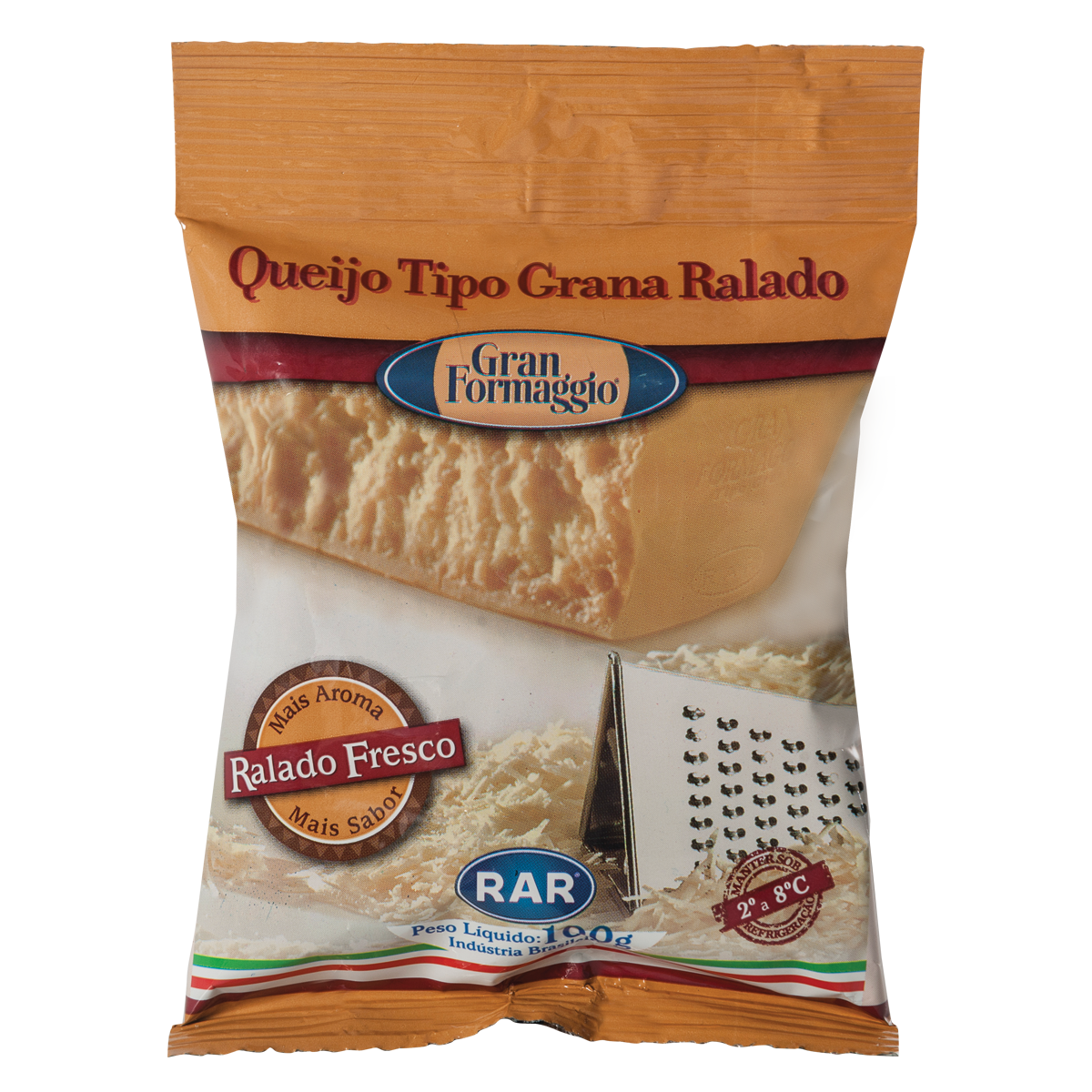 Queijo Tipo Grana Ralado Gran Formaggio Pacote 100g