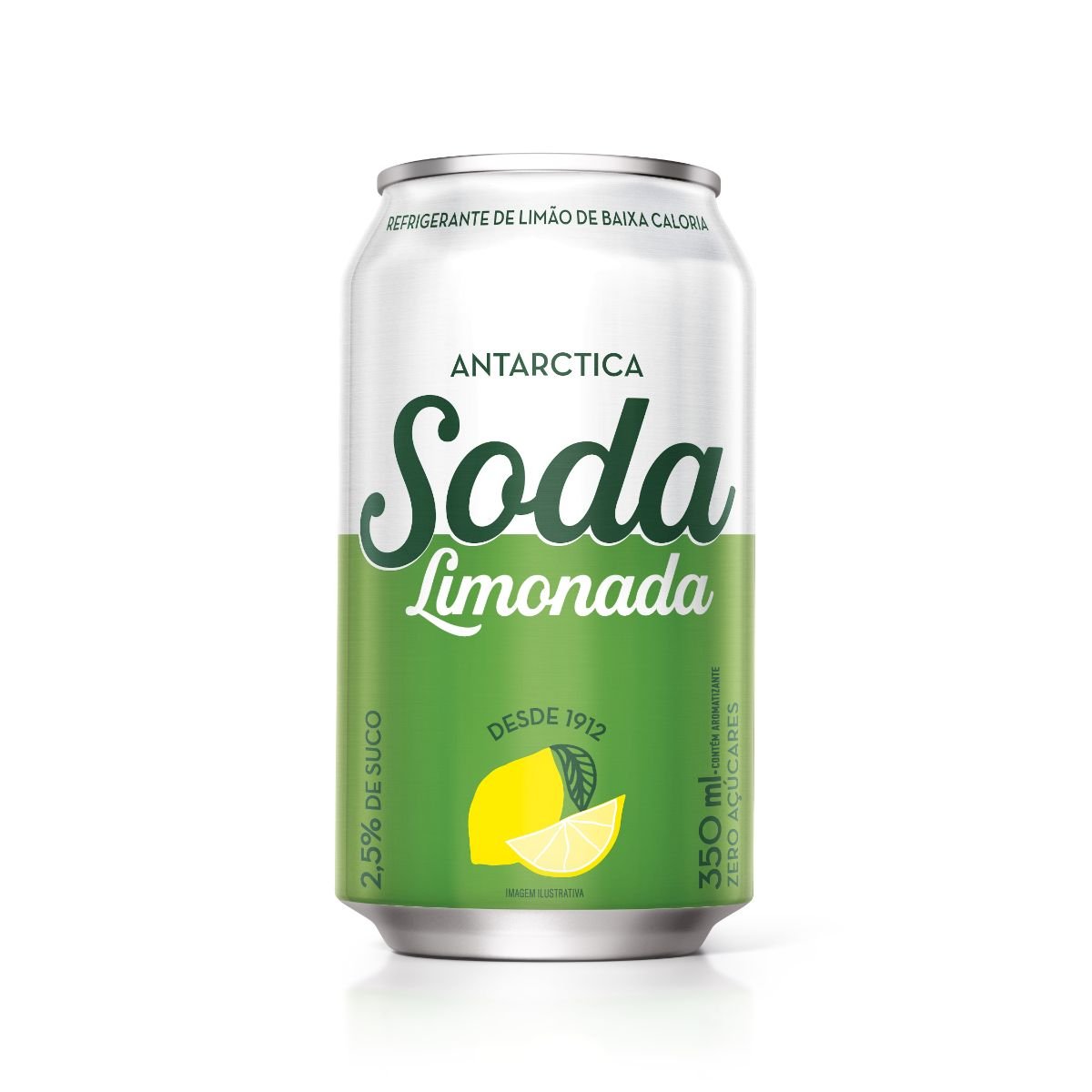 Refrigerante ANTARCTICA Soda Limonada Zero Lata 350ml