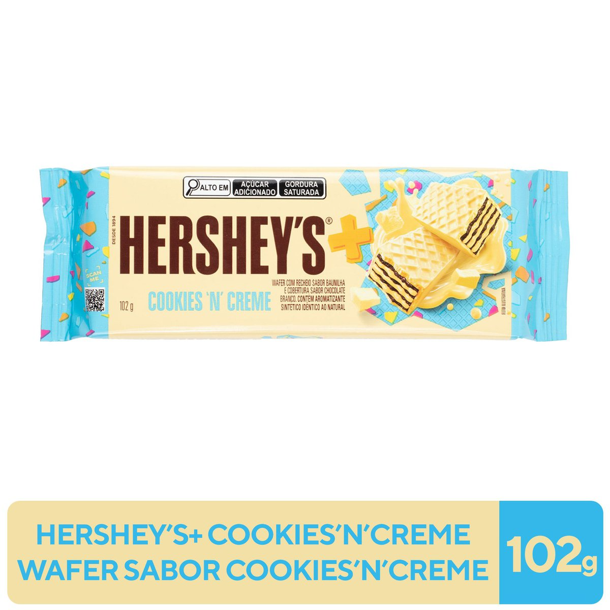 Wafer com Chocolate Cookies n Creme Hershey's 102g