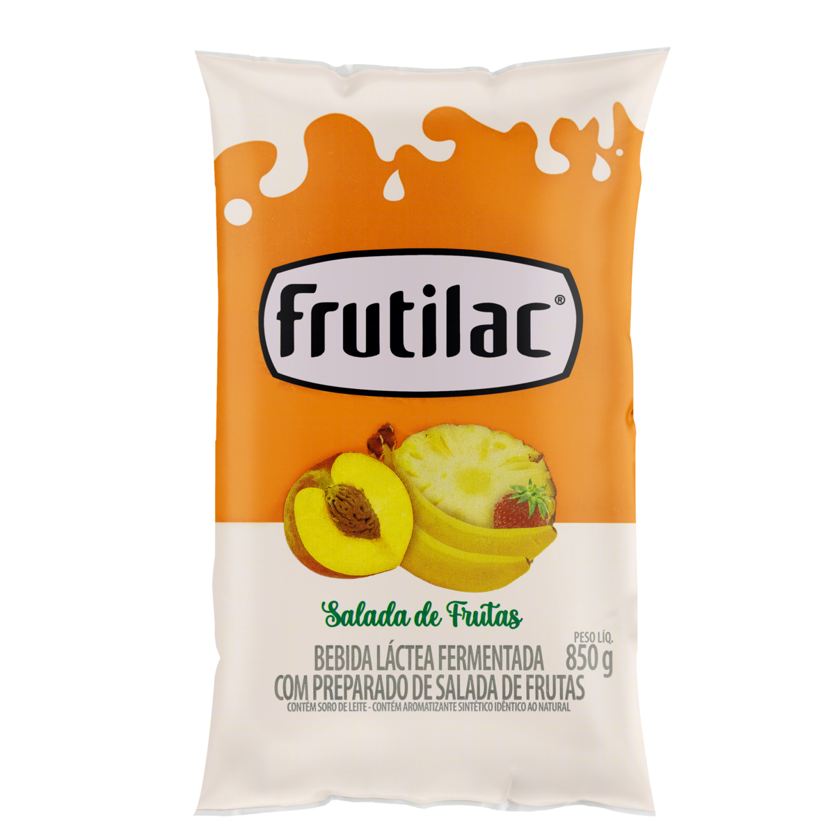 Bebida Láctea Fermentada Salada de Frutas Frutilac Pacote 850g