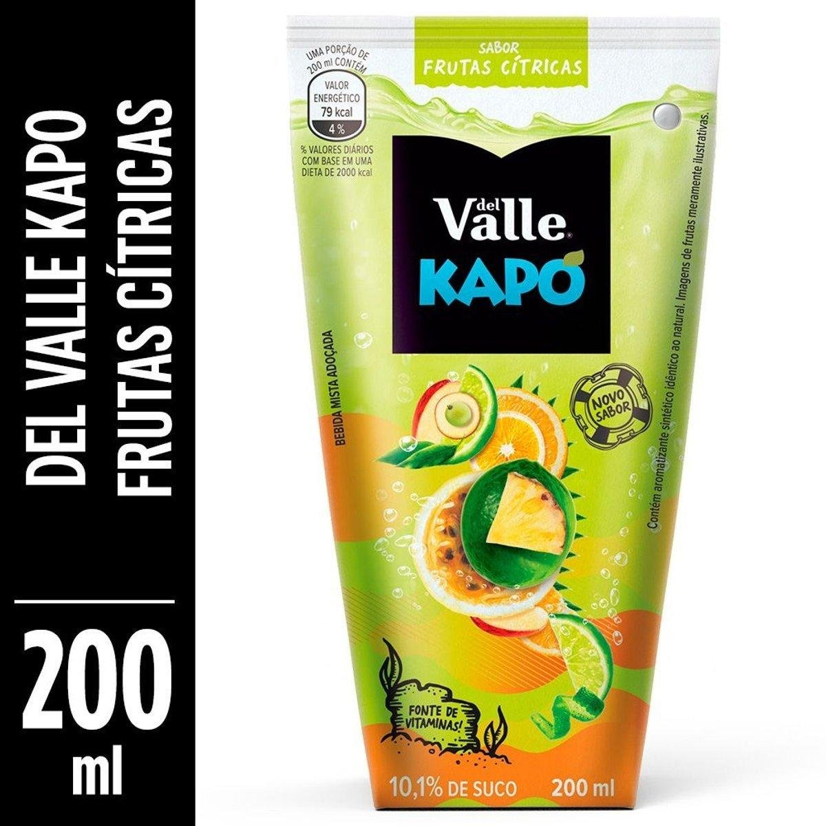 Refresco Adoçado Frutas Cítricas Del Valle Kapo Caixa 200ml