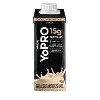 Bebida Láctea UHT Coco com Batata-Doce Zero Lactose Yopro 15g High Protein Caixa 250ml